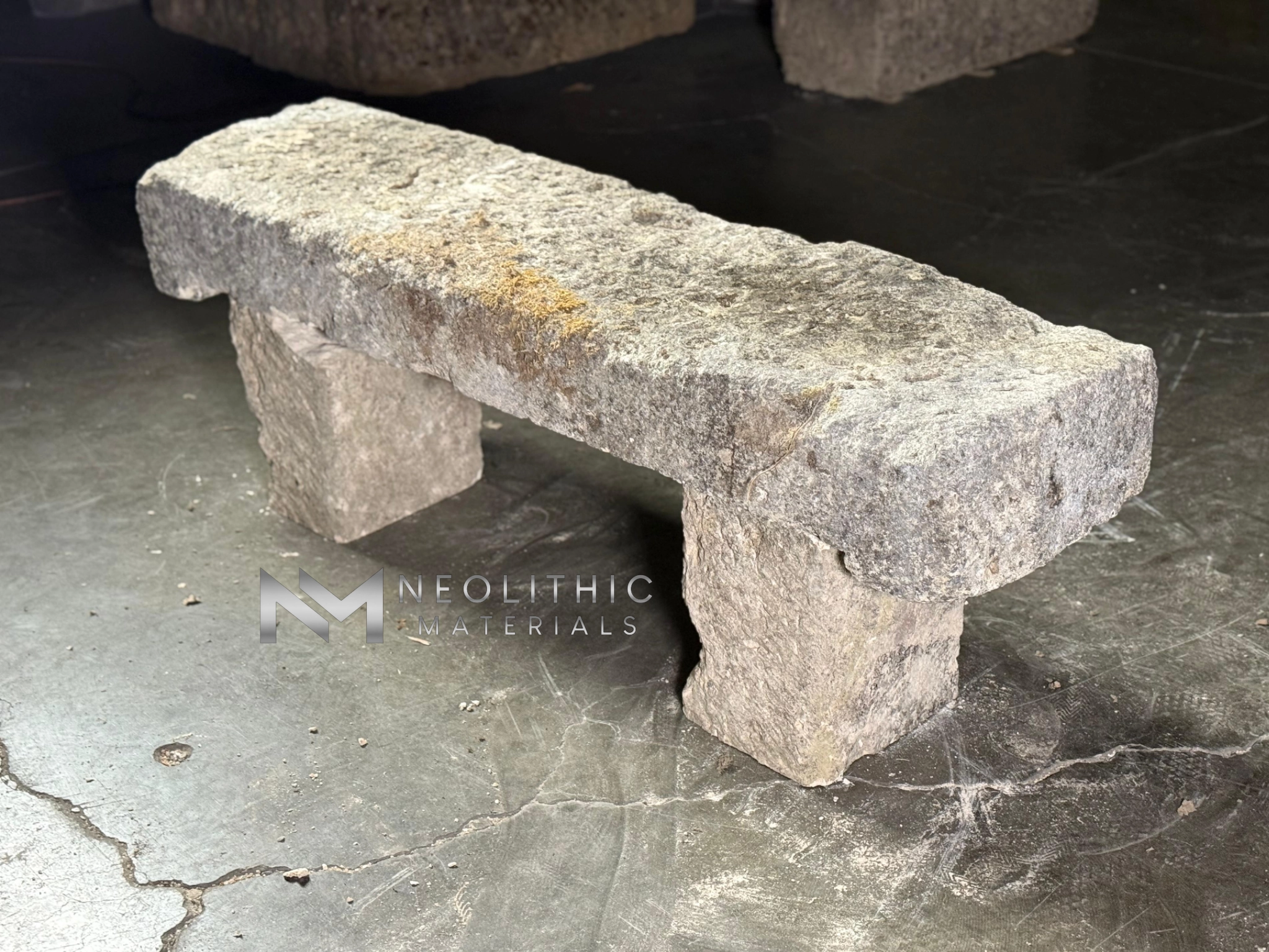 French 19th Century Antique Limestone Bench - Image 4